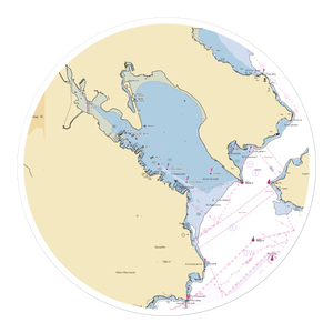 Marina Plaza Harbor (Sausalito, CA) NOAA Chart Sticker
