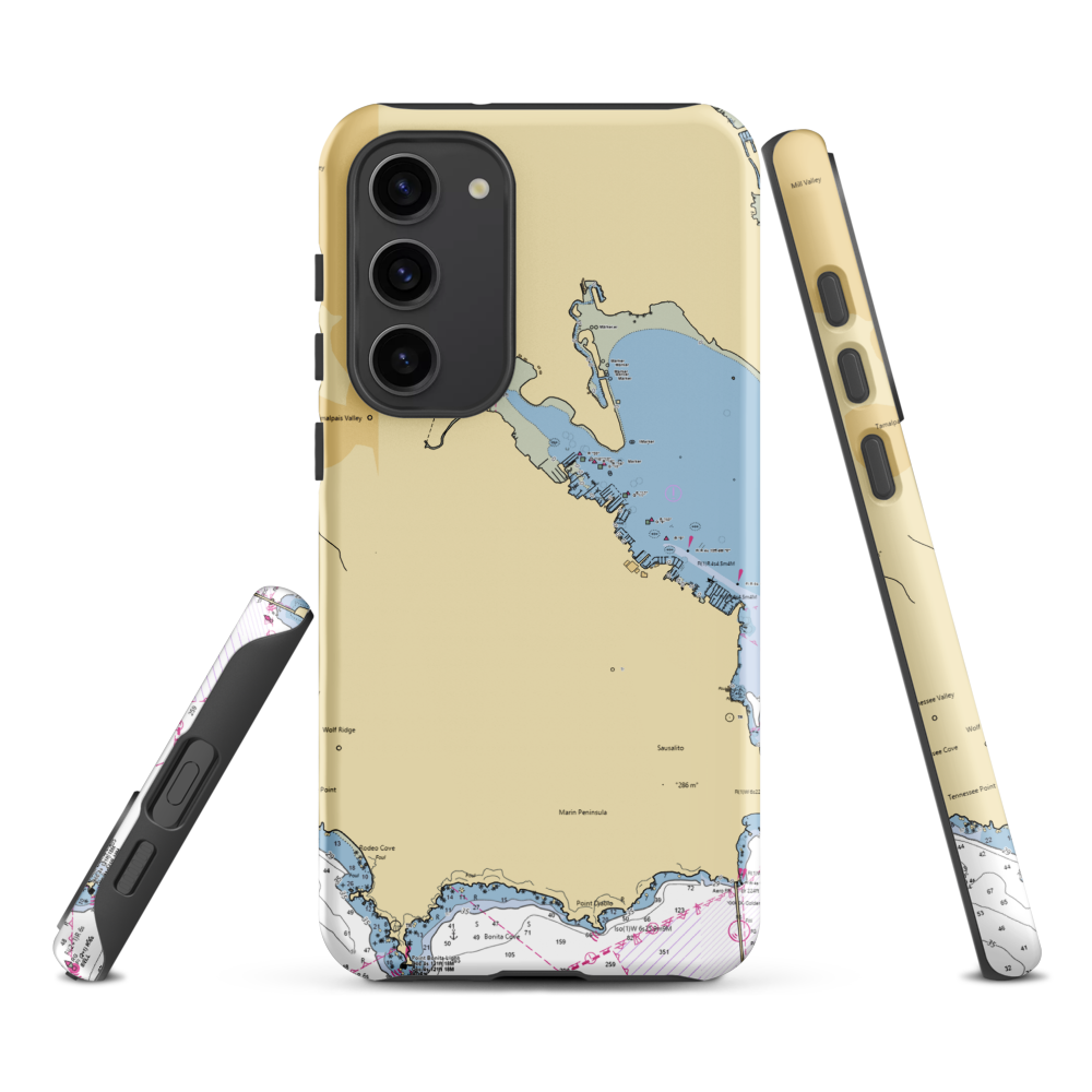 South Forty Floating Docks (Sausalito, CA) NOAA Chart Samsung Phone Case Samsung Galaxy S23 Plus model shown
