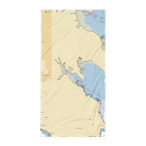 A-Dock Floating House Docks (Sausalito, CA) NOAA Chart Towel