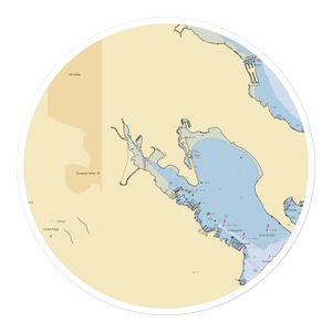 Six And A Half Floating House Docks (Sausalito, CA) NOAA Chart Sticker