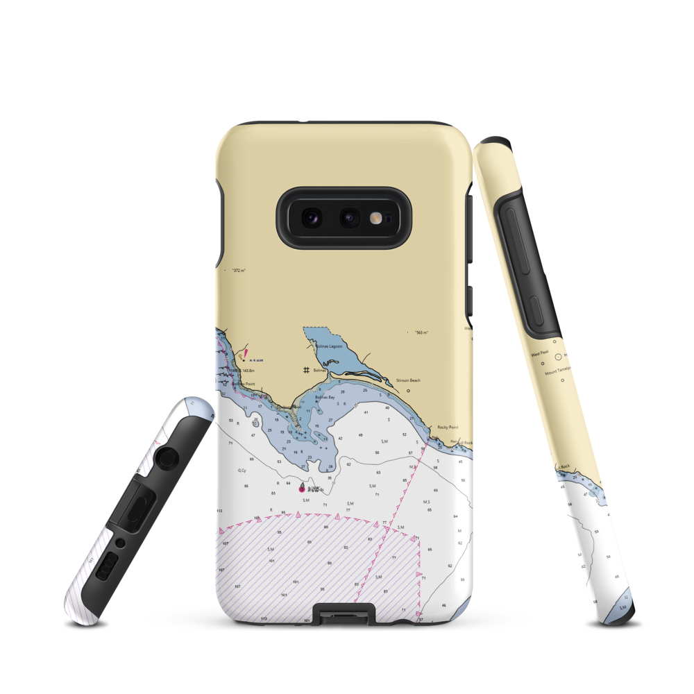Bolinas Rod & Boat Club (Stinson Beach, CA) NOAA Chart Samsung Phone Case Samsung Galaxy S10e model shown