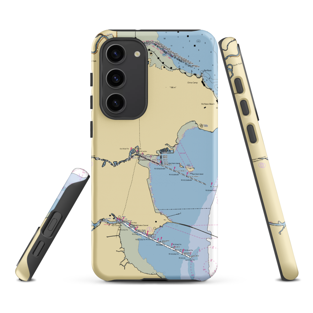 Safe Harbor Loch Lomond (San Rafael, CA) NOAA Chart Samsung Phone Case Samsung Galaxy S23 Plus model shown