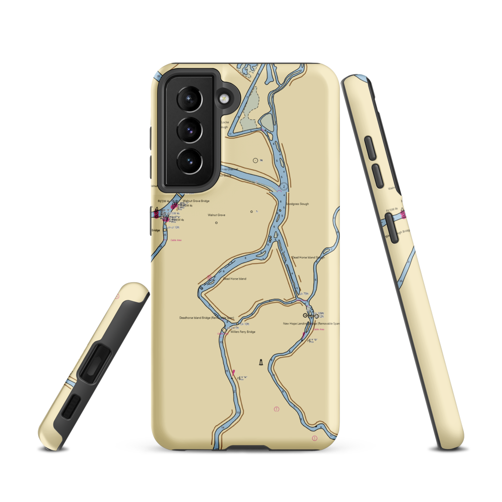 Walnut Grove Marina (Ryde, CA) NOAA Chart Samsung Phone Case Samsung Galaxy S21 model shown