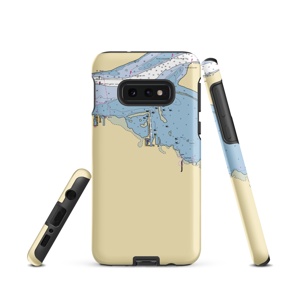 Big Break Marina (Oakley, CA) NOAA Chart Samsung Phone Case Samsung Galaxy S10e model shown