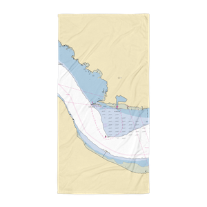 Benicia Yacht Club (Port Costa, CA) NOAA Chart Towel