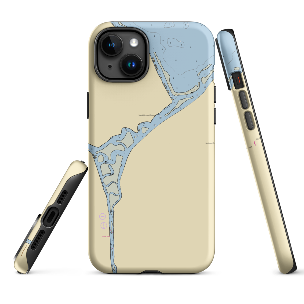 Emerald Point Marina (Bethel Island, CA) NOAA Chart  Tough iPhone Case iPhone 15 Plus model shown