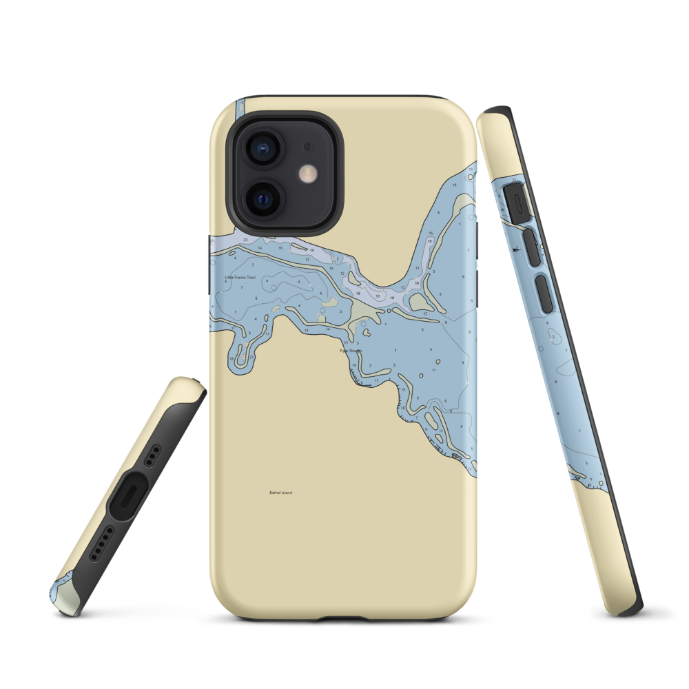 Bethel Harbor Marina (Bethel Island, CA) NOAA Chart  Tough iPhone Case iPhone 12 model shown