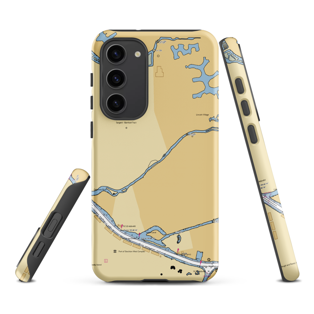 Stockton Yacht Club (Stockton, CA) NOAA Chart Samsung Phone Case Samsung Galaxy S23 Plus model shown