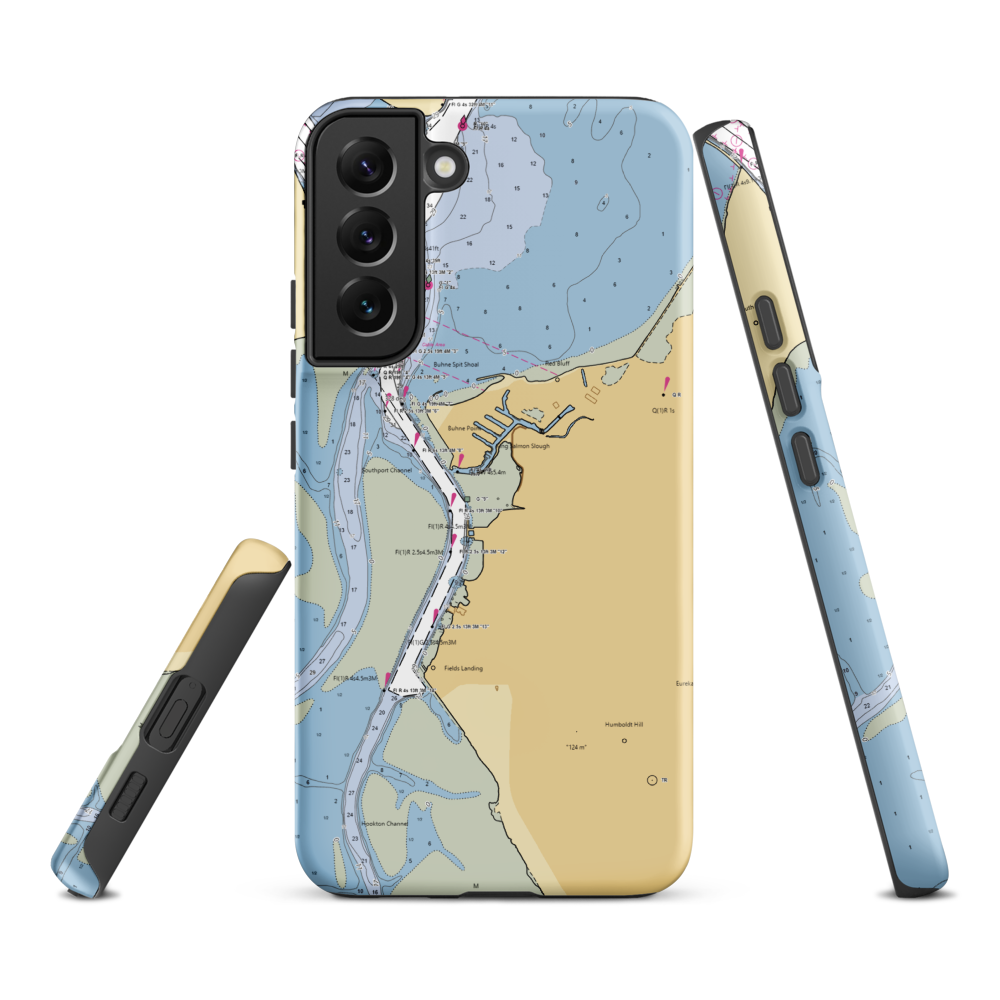 Johnny’s At The Beach (Fields Landing, CA) NOAA Chart Samsung Phone Case Samsung Galaxy S22 Plus model shown