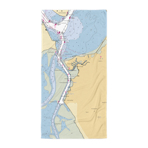 Johnny’s At The Beach (Fields Landing, CA) NOAA Chart Towel