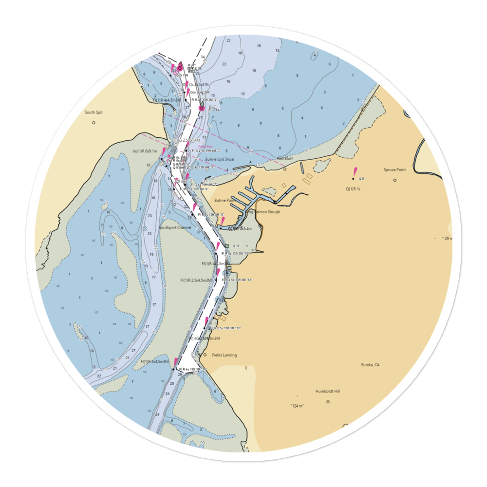 E-Z Landing RV Park & Marina (Fields Landing, CA) NOAA Chart Sticker 