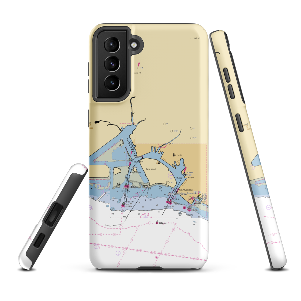 Keehi Harbor (Honolulu, HI) NOAA Chart Samsung Phone Case Samsung Galaxy S21 Plus model shown