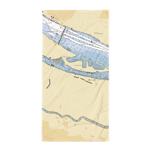 McCuddy's Hayden Island Moorage (Portland, OR) NOAA Chart Towel