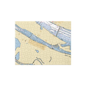 Jantzen Beach Moorage (Portland, OR) NOAA Chart Jigsaw Puzzle