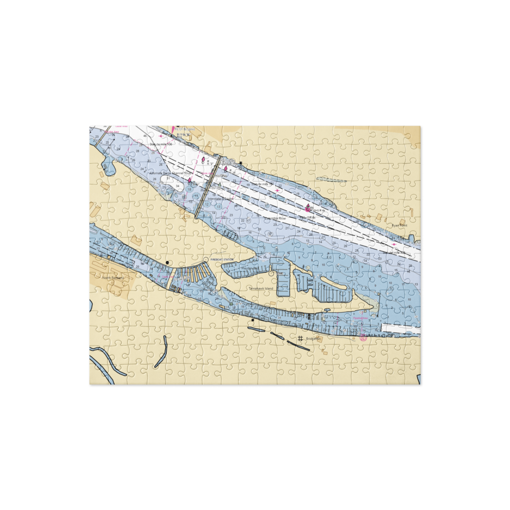 Columbia River Yacht Club (Portland, OR) NOAA Chart Jigsaw Puzzle 