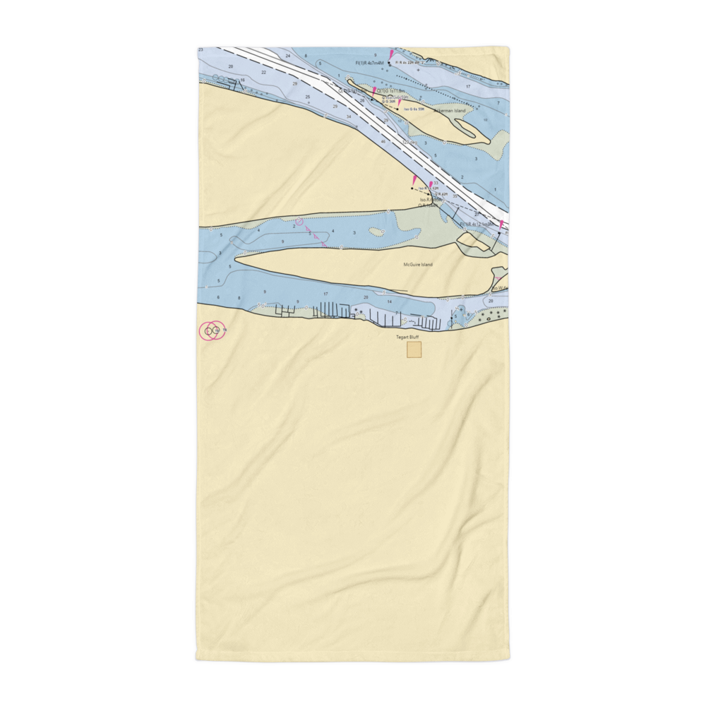 Ducks Moorage (Portland, OR) NOAA Chart Towel 