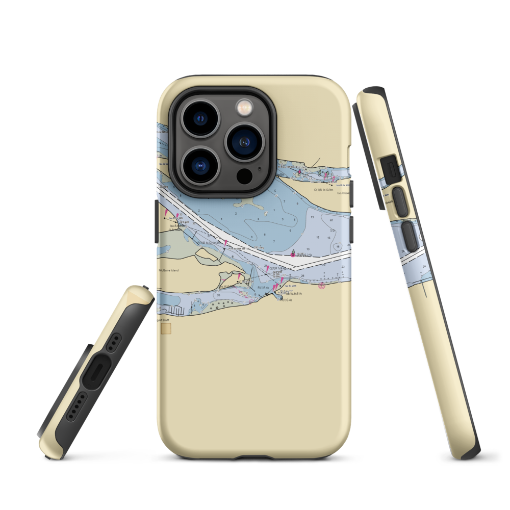 Chinook Landing Marine Park (Gresham, OR) NOAA Chart  Tough iPhone Case iPhone 14 Pro model shown