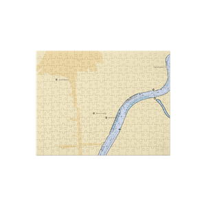 McCuddy's Landing on the Multnomah Channel (Portland, OR) NOAA Chart Jigsaw Puzzle