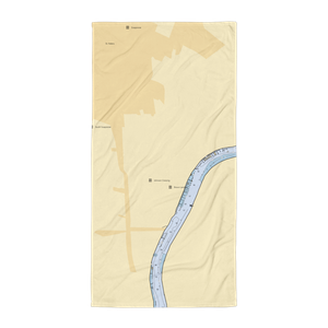 McCuddy's Landing on the Multnomah Channel (Portland, OR) NOAA Chart Towel