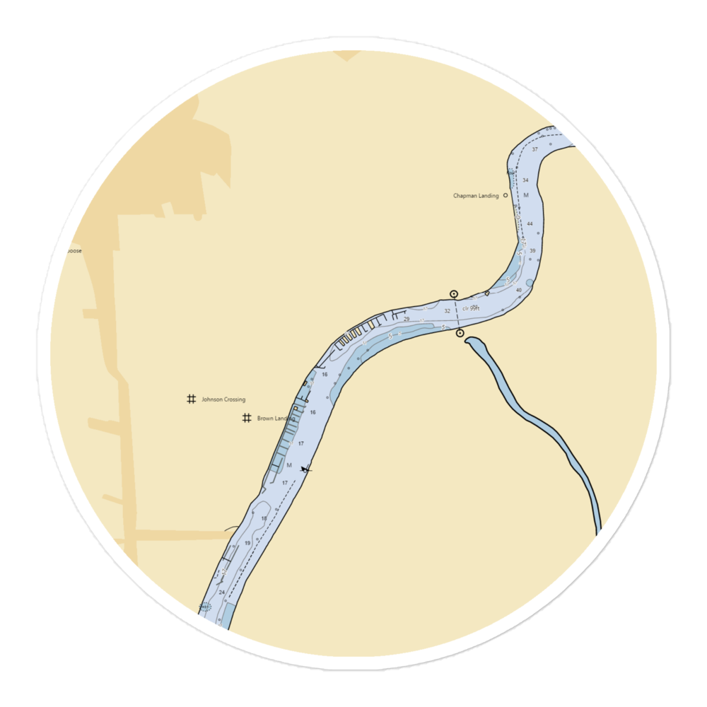 Multnomah Channel Yacht Club (Portland, OR) NOAA Chart Sticker 