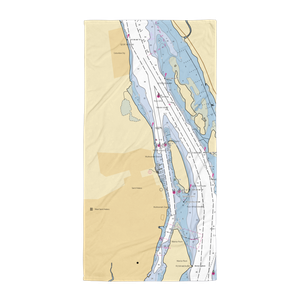 St. Helens Marina (Columbia City, OR) NOAA Chart Towel