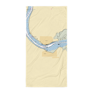 Port of Suislaw (Westlake, OR) NOAA Chart Towel