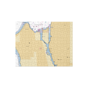 Harbor Island Marina (Mercer Island, WA) NOAA Chart Jigsaw Puzzle