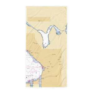 Chinook Lake Union Boat Moorage (Medina, WA) NOAA Chart Towel