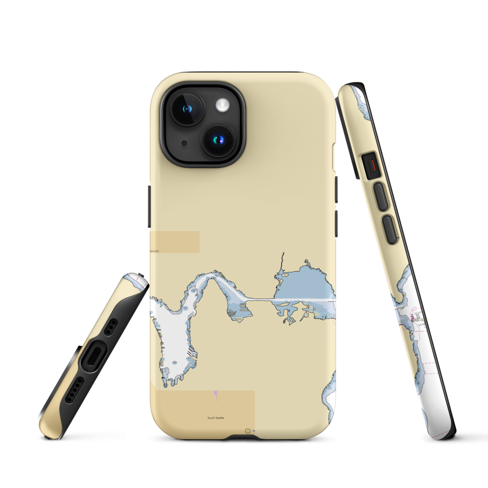 Seattle Boat Co (Medina, WA) NOAA Chart  Tough iPhone Case iPhone 15 model shown