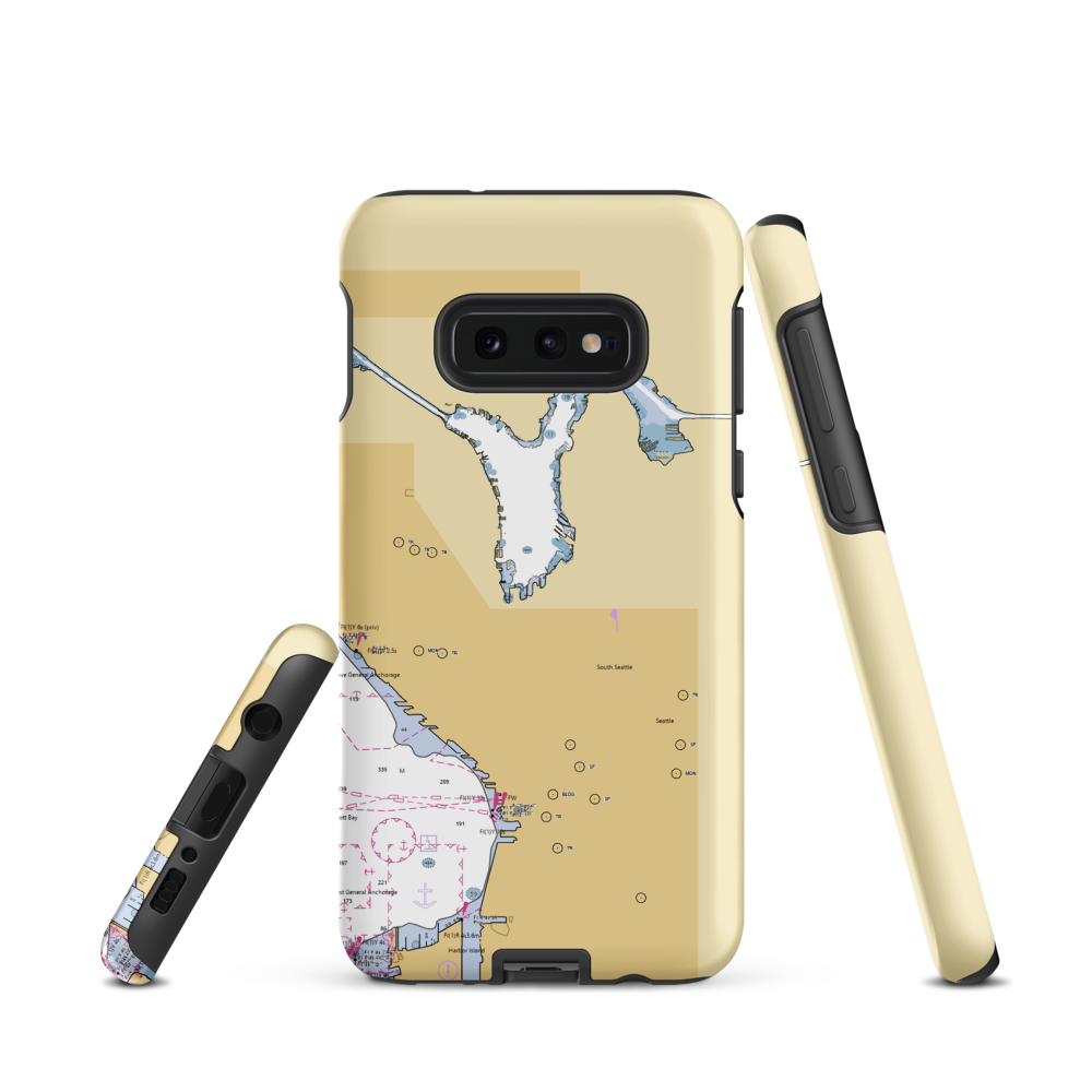 Marina Mart Moorings (Medina, WA) NOAA Chart Samsung Phone Case Samsung Galaxy S10e model shown