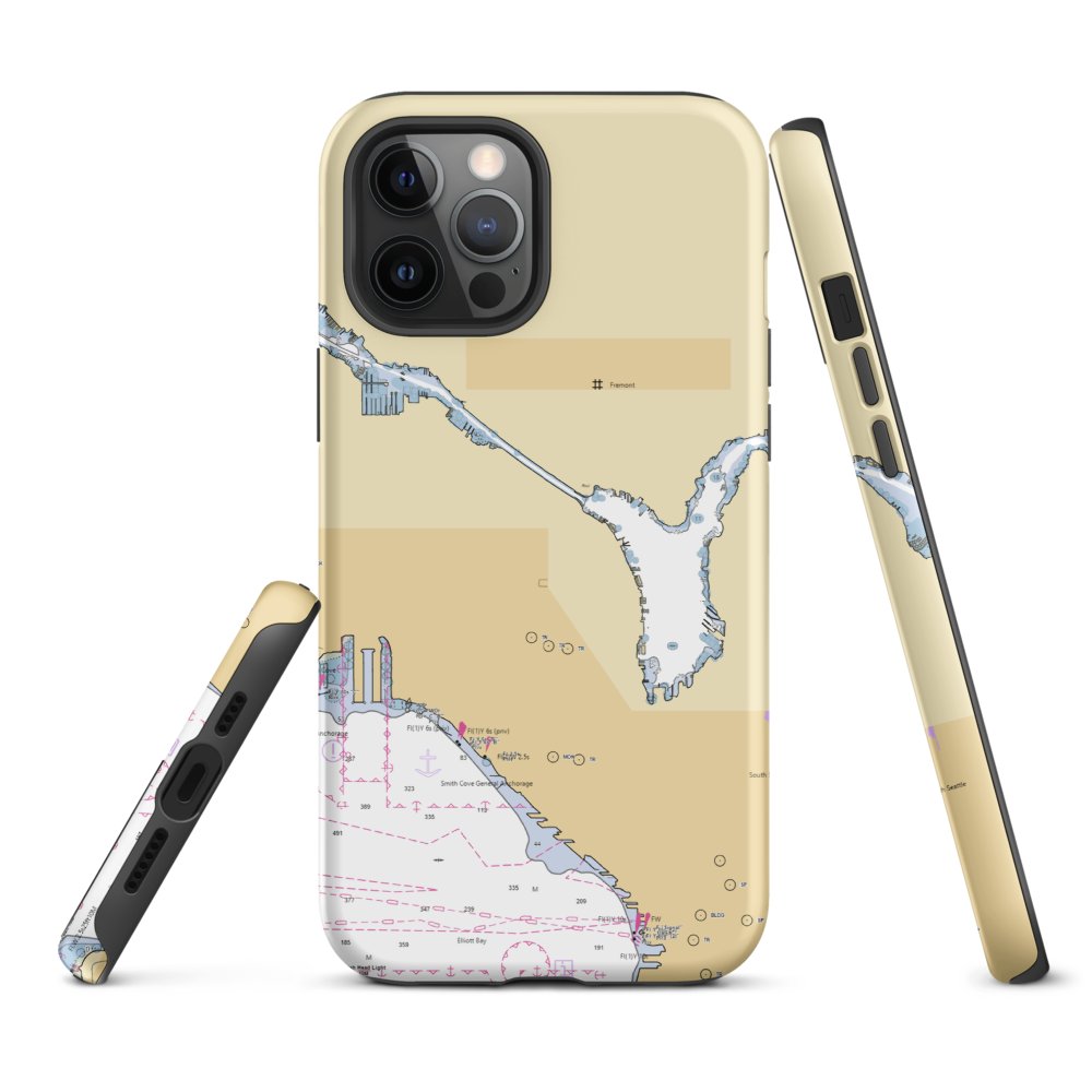 Fremont Boat Co., Inc. (Medina, WA) NOAA Chart  Tough iPhone Case iPhone 12 Pro Max model shown