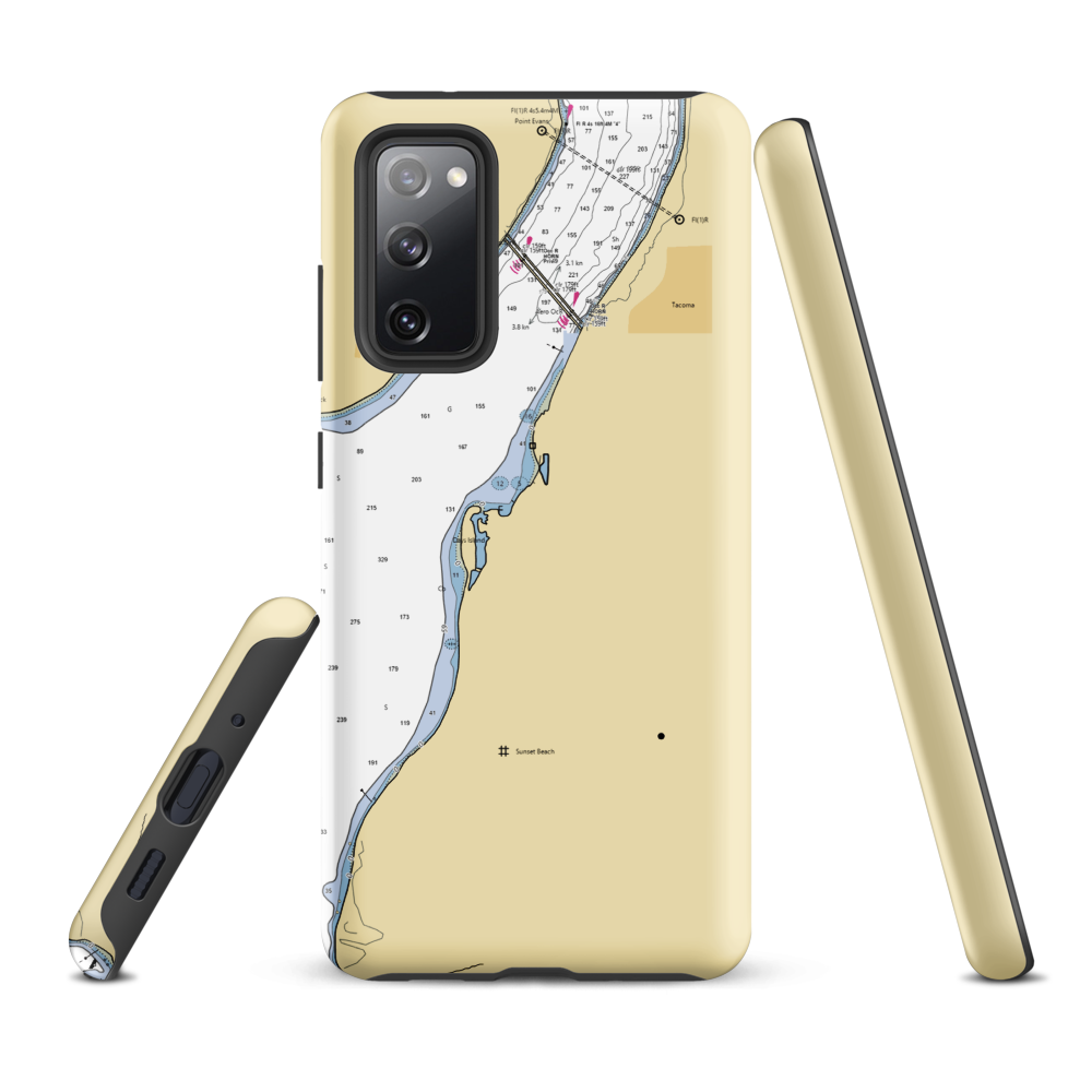 Narrows Marina (Tacoma, WA) NOAA Chart Samsung Phone Case Samsung Galaxy S20 FE model shown
