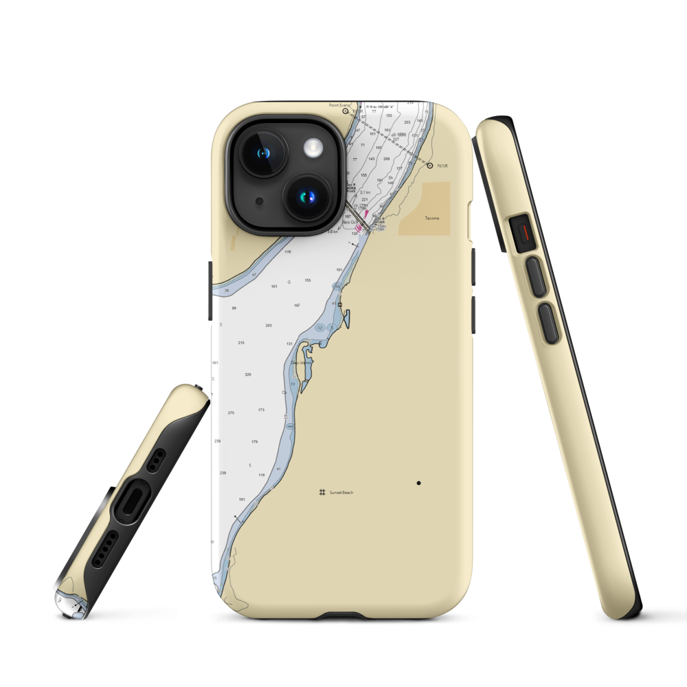 Day Island Yacht Harbor (Tacoma, WA) NOAA Chart  Tough iPhone Case iPhone 15 model shown