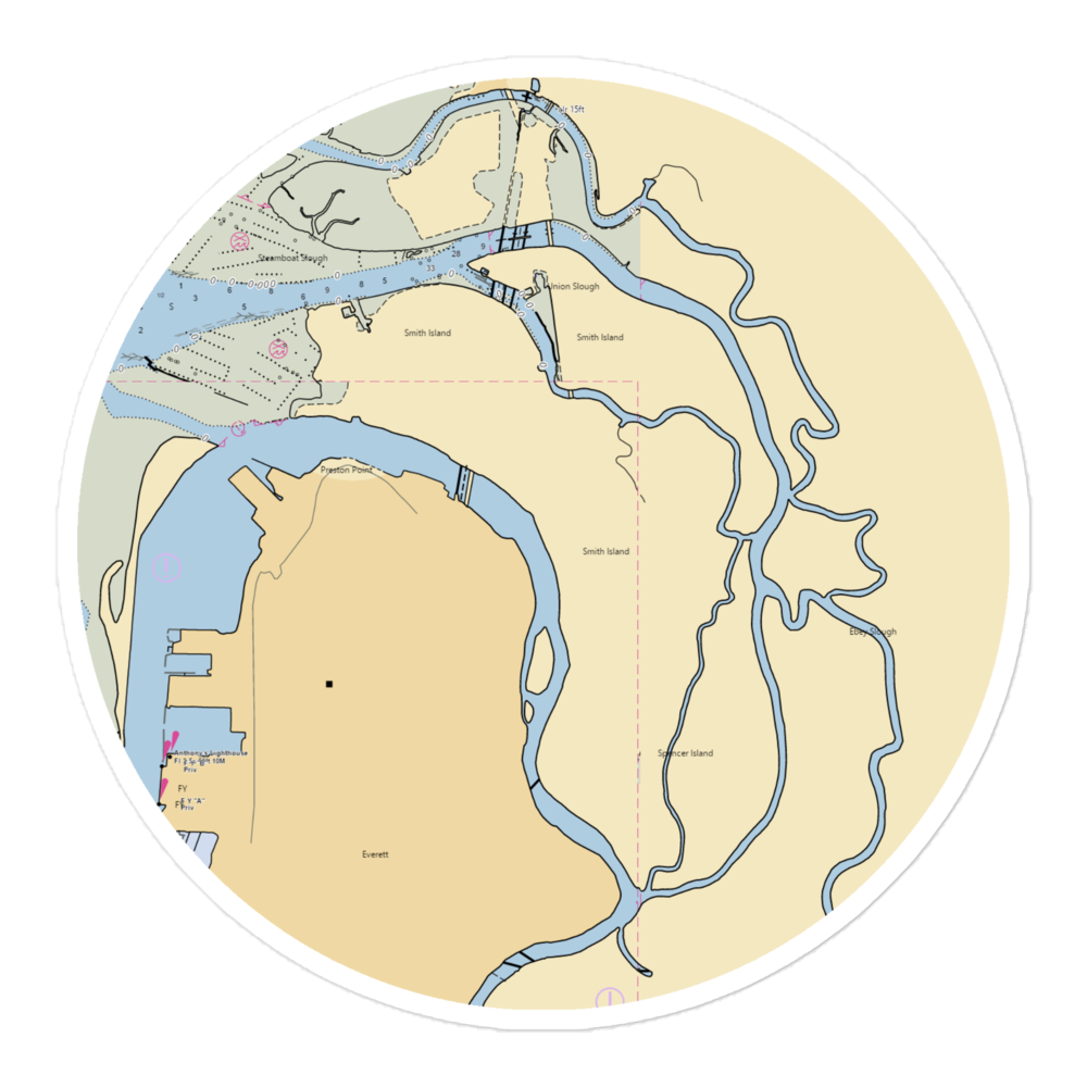Dagmars Marina (Everett, WA) NOAA Chart Sticker 
