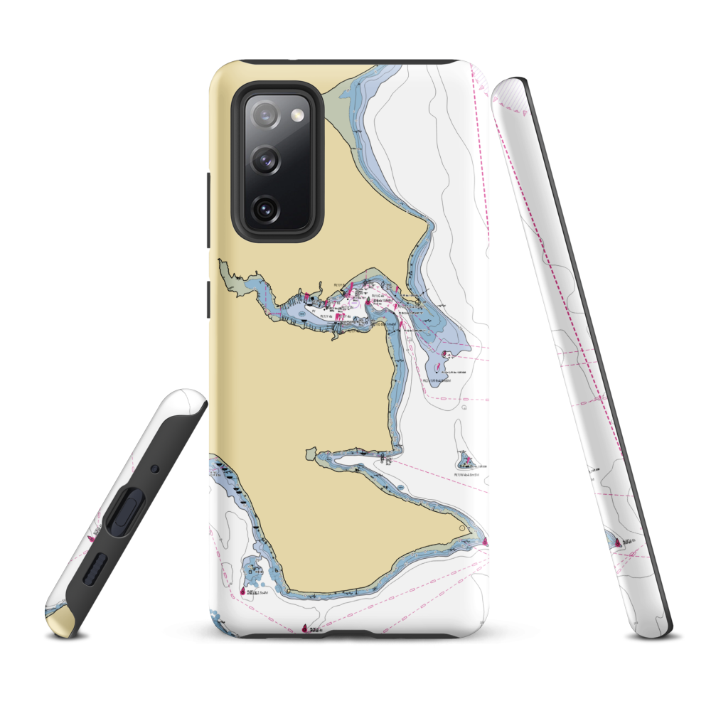 Eagledale Moorings (Bainbridge Island, WA) NOAA Chart Samsung Phone Case Samsung Galaxy S20 FE model shown