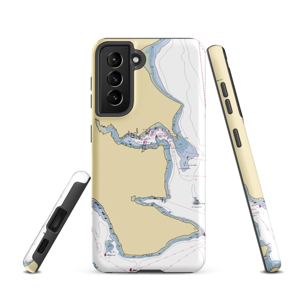 Eagle Harbor Marina (Bainbridge Island, WA) NOAA Chart Samsung Phone Case Samsung Galaxy S21 model shown