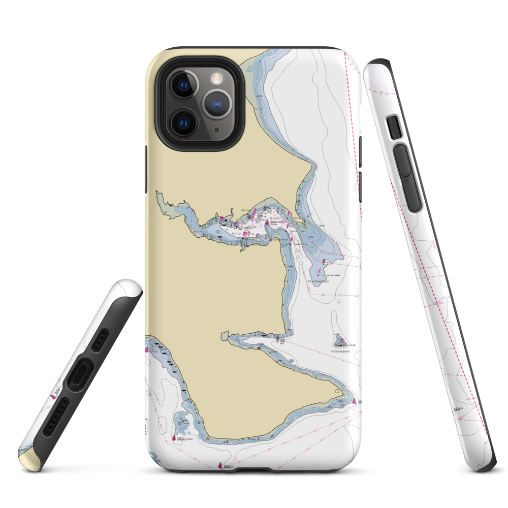 Eagle Harbor Marina (Bainbridge Island, WA) NOAA Chart  Tough iPhone Case iPhone 11 Pro Max model shown