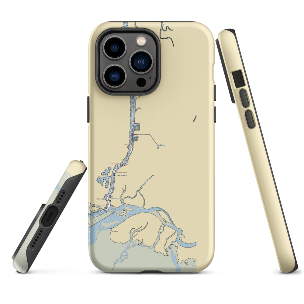La Conner Town Docks (La Conner, WA) NOAA Chart  Tough iPhone Case iPhone 14 Pro Max model shown