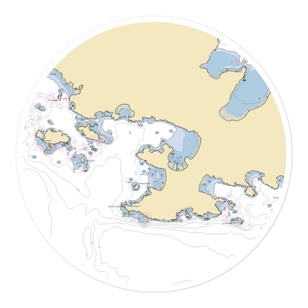 MacKaye Harbor Dock (Lopez Island, WA) NOAA Chart Sticker 