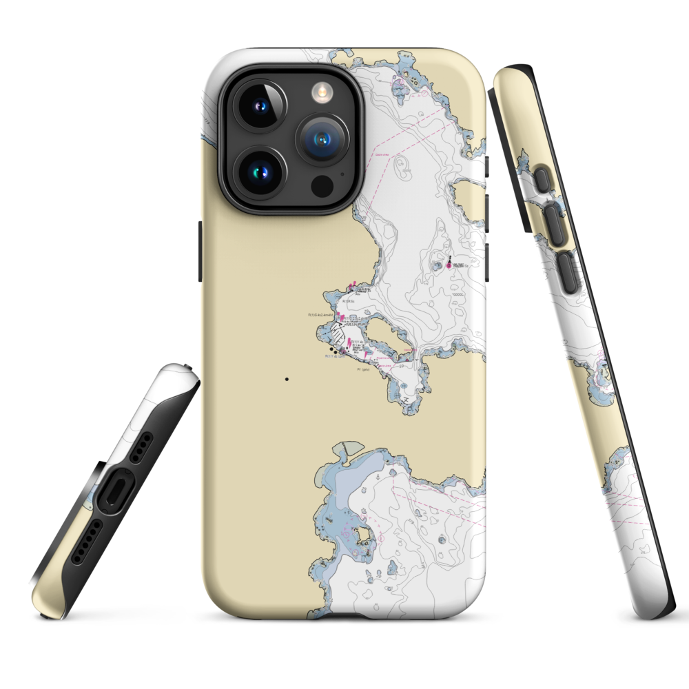 Charters Northwest (Deer Harbor, WA) NOAA Chart  Tough iPhone Case iPhone 15 Pro Max model shown