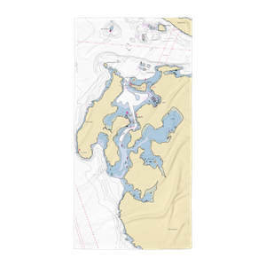 Seattle Yacht Club on Henry Island (Friday Harbor, WA) NOAA Chart Towel