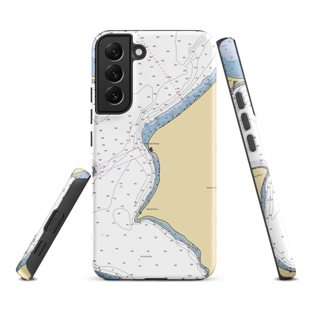 Cape George Marina (Port Townsend, WA) NOAA Chart Samsung Phone Case Samsung Galaxy S22 Plus model shown