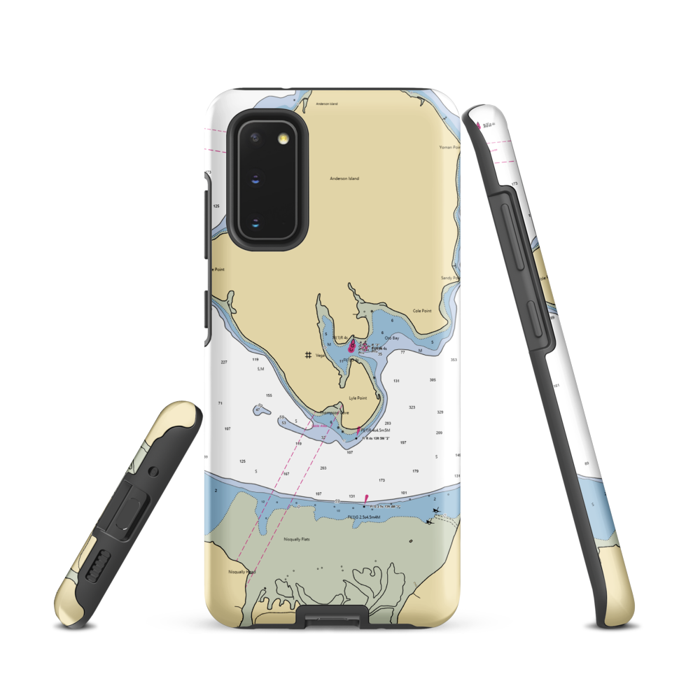 Tacoma Yacht Club - Oro Bay Outstation (Anderson Island, WA) NOAA Chart Samsung Phone Case Samsung Galaxy S20 model shown