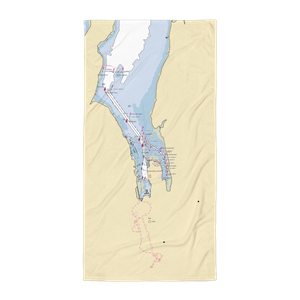 West Bay Yacht Club (Olympia, WA) NOAA Chart Towel