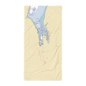 Pacific Coast Congress of Harbormasters and Port Managers (Olympia, WA) NOAA Chart Towel