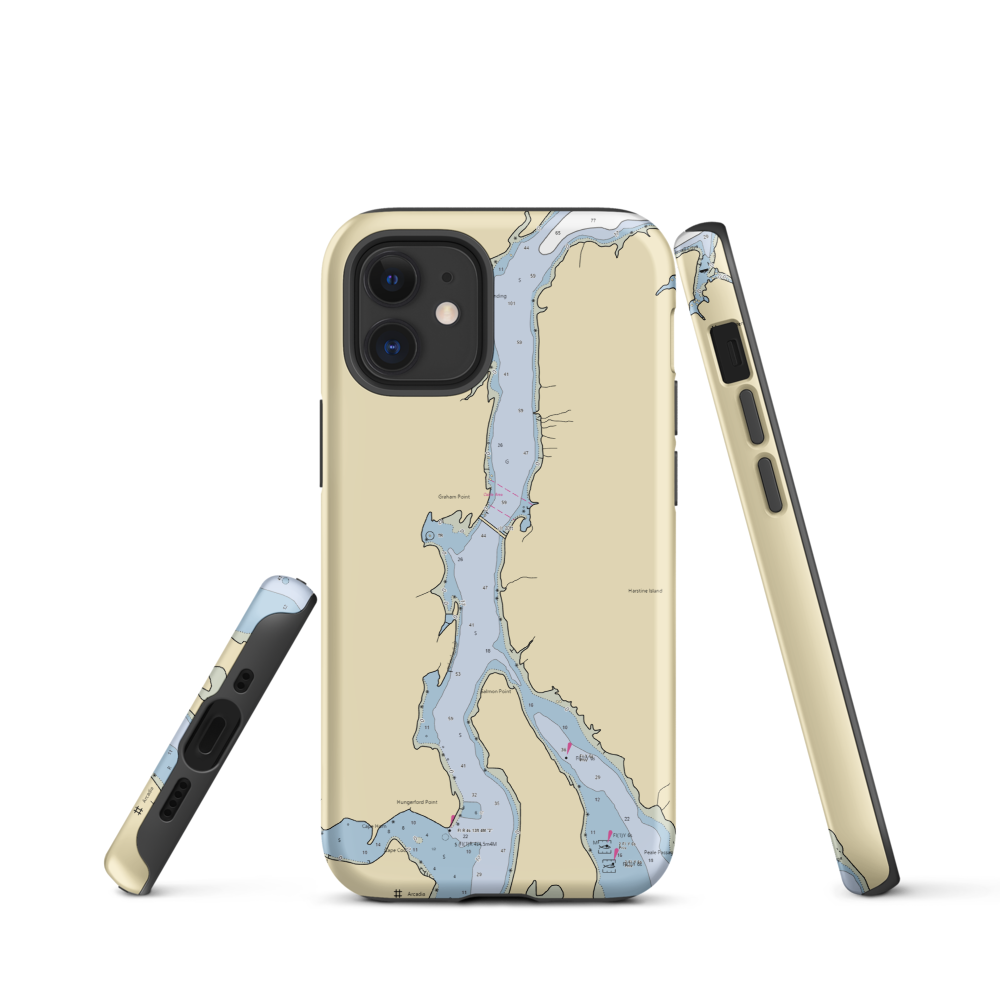 Olympia Yacht Club - Shelton Outstation (Grapeview, WA) NOAA Chart  Tough iPhone Case iPhone 12 mini model shown