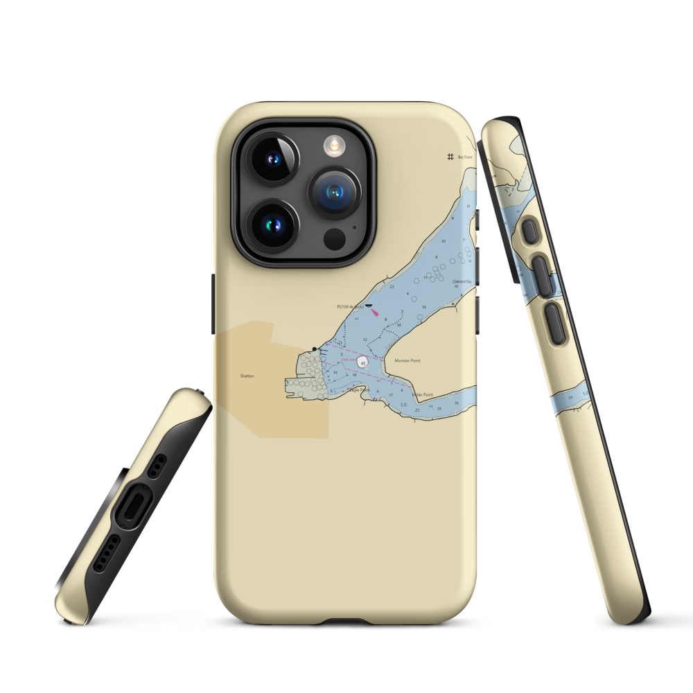 Shelton Yacht Club (Shelton, WA) NOAA Chart  Tough iPhone Case iPhone 15 Pro model shown