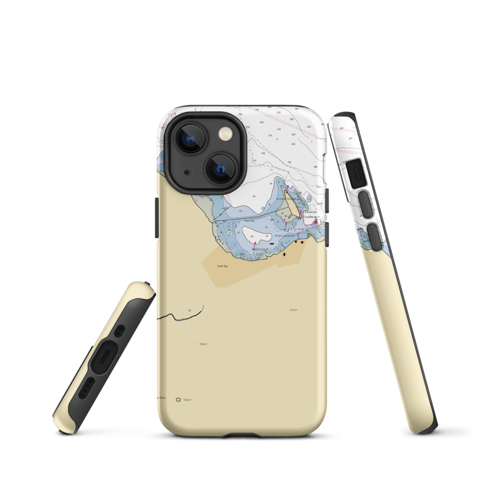 Big Salmon Resort (Neah Bay, WA) NOAA Chart  Tough iPhone Case iPhone 13 mini model shown