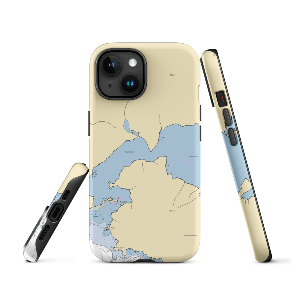 Jenkins Marine (Carlsborg, WA) NOAA Chart  Tough iPhone Case iPhone 15 model shown