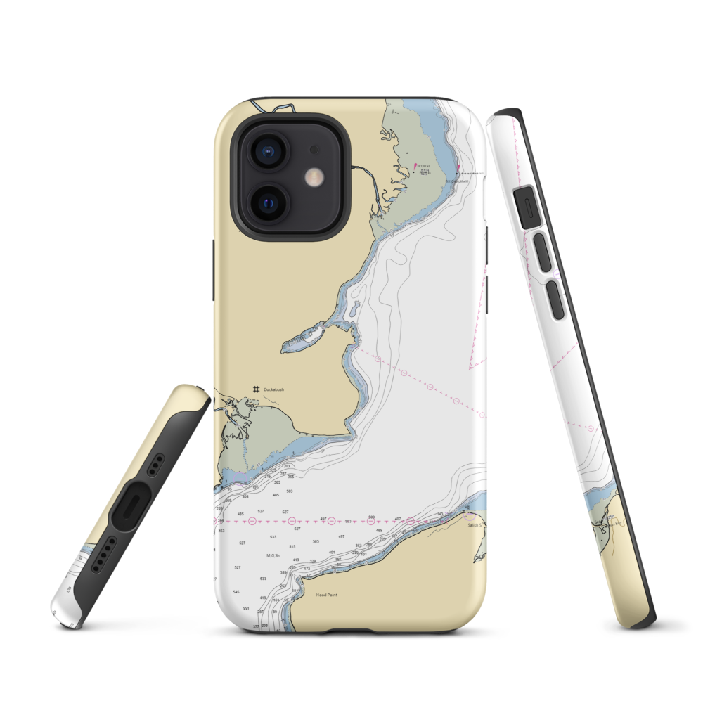 Home Port Marina (Brinnon, WA) NOAA Chart  Tough iPhone Case iPhone 12 model shown